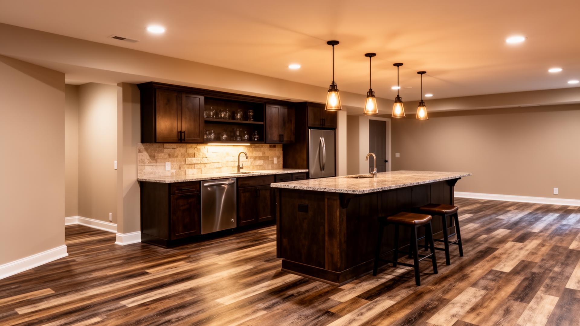 Basement remodeling project by Premium Remodel