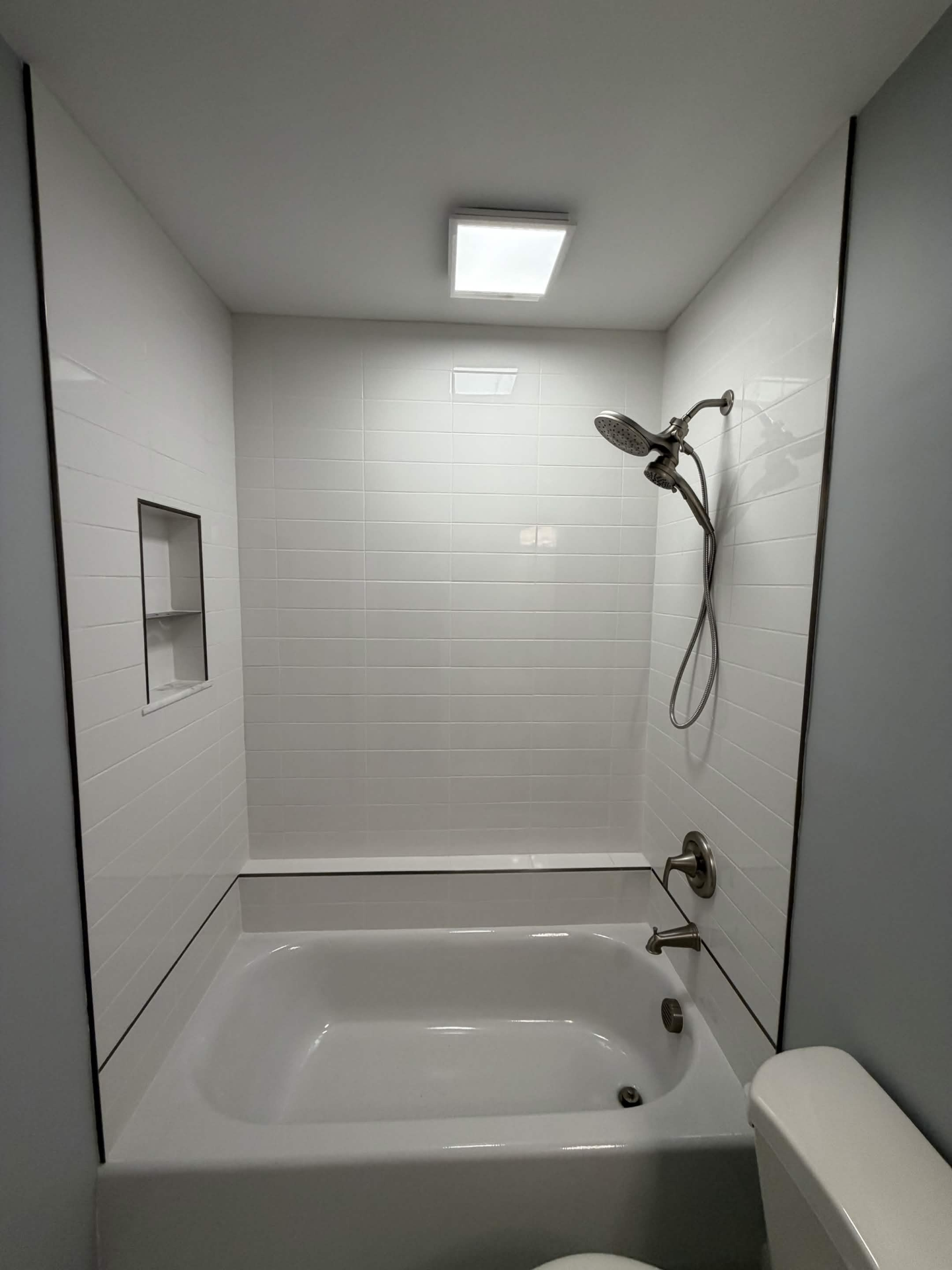 Modern bathroom with a glass shower