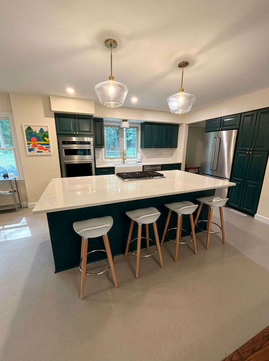 Finished kitchen with coordinated cabinetry