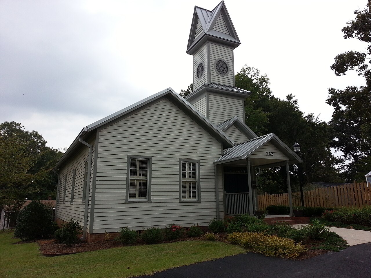 The historic Morrisville Christian Church building on Church Street