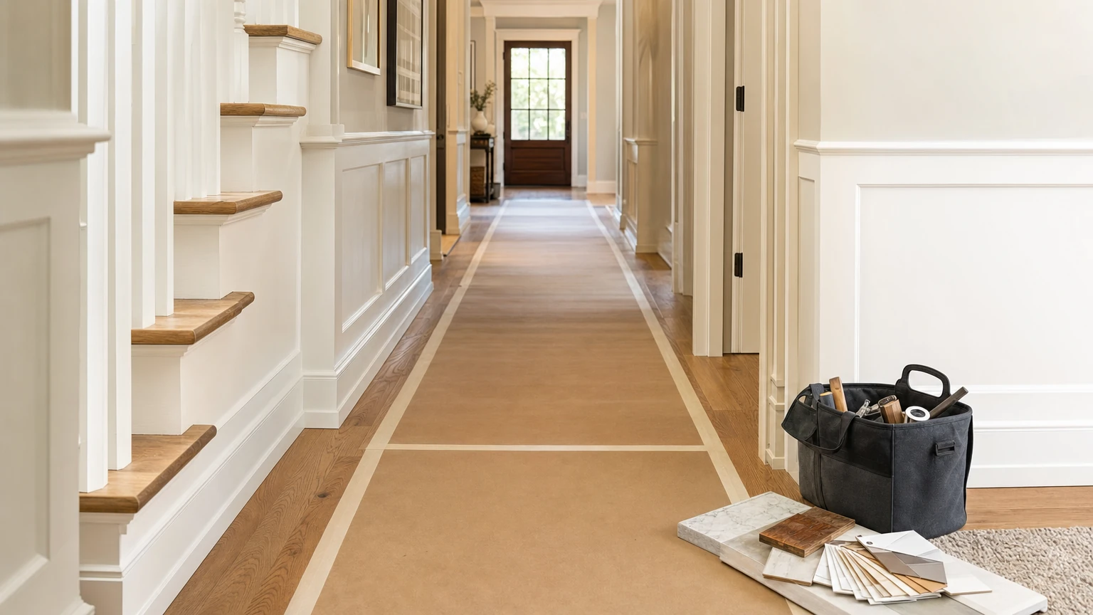 Other home improvement: protected hallway during interior upgrades